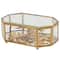 Home Details Large Gold Vintage Mirrored Bottom Octagonal Glass Keepsake Box